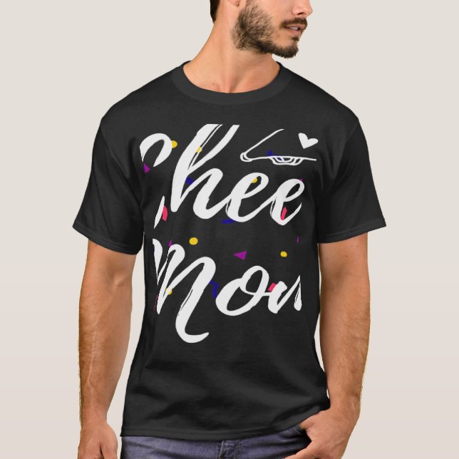 Camiseta Womens Cheer Mom Megaphone with Heart Accent Women (Anverso)