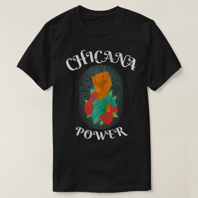Camiseta Womens Chicana Power  (Diseño del anverso)