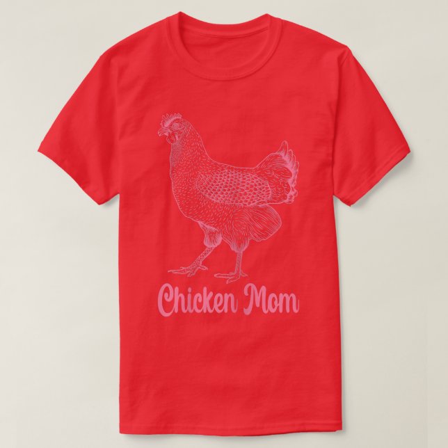 Camiseta Womens Chicken Mom Hen Farmer Farming  (Diseño del anverso)
