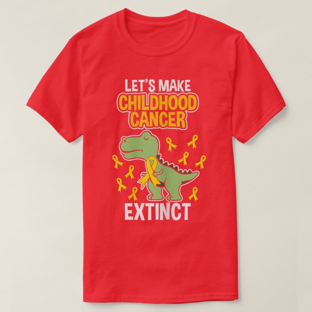 Camiseta Womens Childhood Cancer Extinct Dinosaur Dino Pedi (Diseño del anverso)