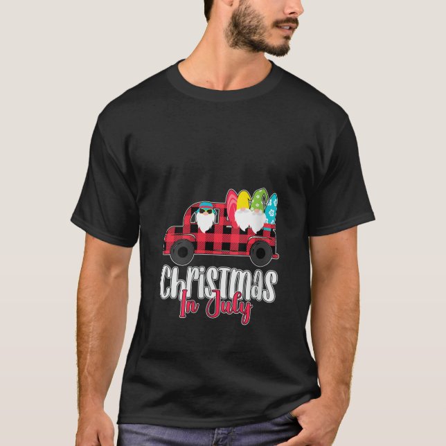 Camiseta Womens Christmas in July Funny Gnomes Christmas in (Anverso)