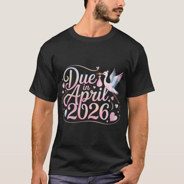 Camiseta Womens Coming April 2026 Due In New Baby Mommy Mot (Anverso)