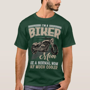 Camiseta Womens Cool Biker Mom Funny Biker Mother Motorcycl