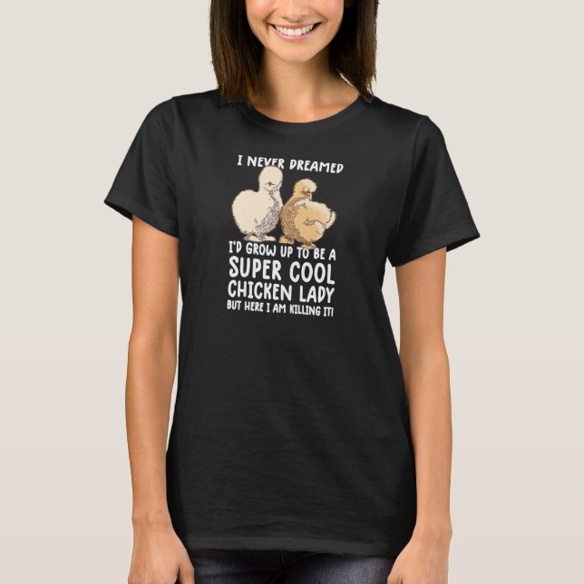 Camiseta Womens Cool chicken  Women Girls  chicken  farmer  (Anverso)
