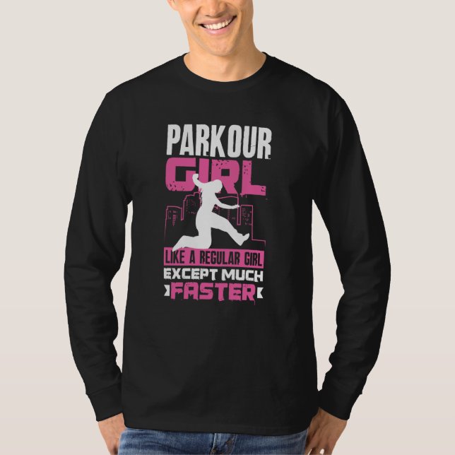 Camiseta Womens Cool Parkour Girl Parkour Girl (Anverso)