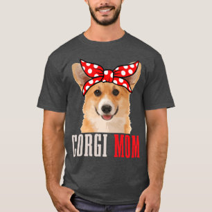 Camiseta Womens Corgi Mom Funny Cute Vintage Corgi Mama Dog