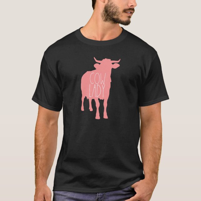 Camiseta Womens Cow Lady Farm Girl Cattle Farmer Cow Farmin (Anverso)