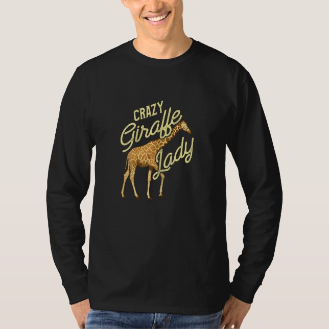 Camiseta Womens Crazy giraffe lady (Anverso)