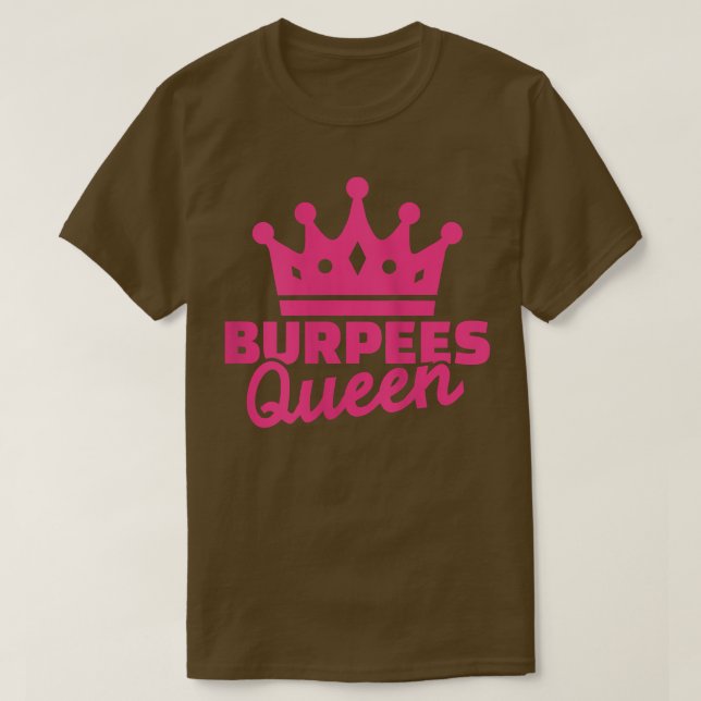 Camiseta Womens Crowned Burpees Queen, Stunning Beautiful R (Diseño del anverso)