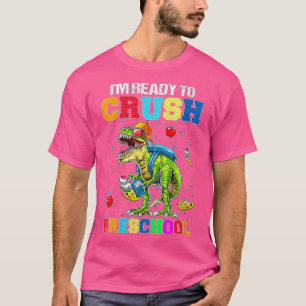 Camiseta Womens Crush Preschool Dinosaur Monster Truck Back