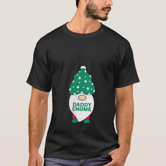 Camiseta Womens Daddy Gnome Funny Gnomes Matching Christmas (Anverso)