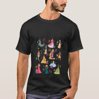 Camiseta Womens Disney Princess Magical Print V Neck 