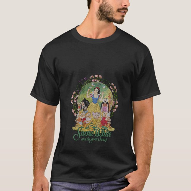 Camiseta Womens Disney Snow White Group Shot Classic Poster (Anverso)