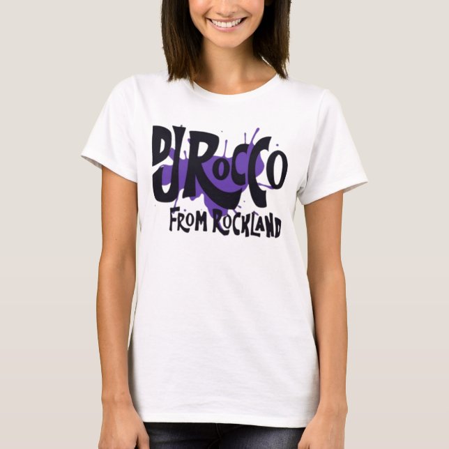 Camiseta Women's DJ Rocco From Rockland Logo Black  (Anverso)