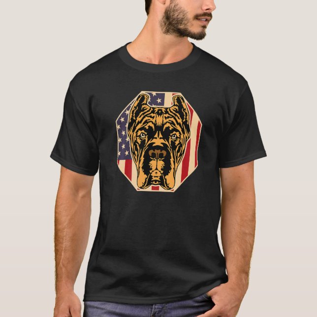 Camiseta Womens Dog  USA Flag Cane Corso Mom  1 (Anverso)