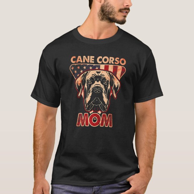 Camiseta Womens Dog  USA Flag Cane Corso Mom  3 (Anverso)