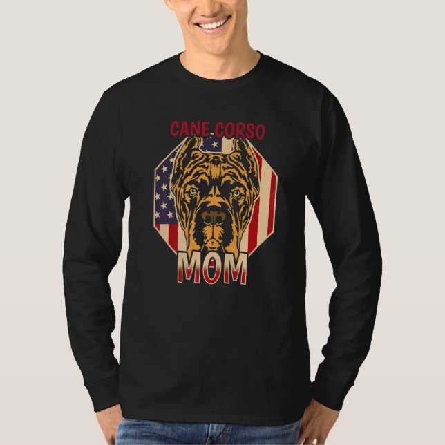 Camiseta Womens Dog  USA Flag Cane Corso Mom  4 (Anverso)