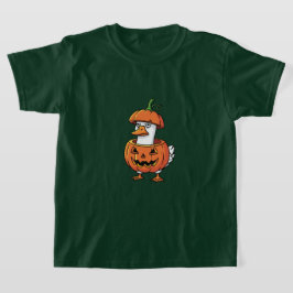 Camiseta Women's Duck  Pumpkin Halloween Tee Shirts.
