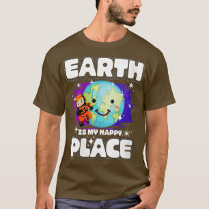 Camiseta Womens Earth is my Happy Place VNeck