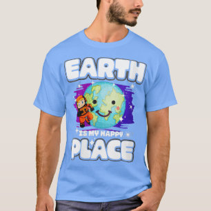 Camiseta Womens Earth is my Happy Place VNeck