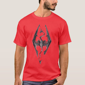 Camiseta Womens Elder Scrolls Skyrim Dragon Emblem Video Ga