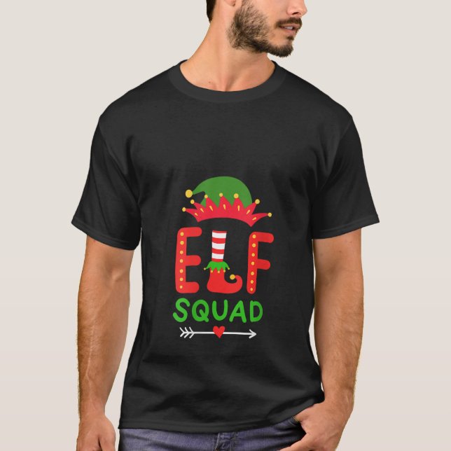 Camiseta Womens Elf Squad Christmas Matching V Neck  (Anverso)