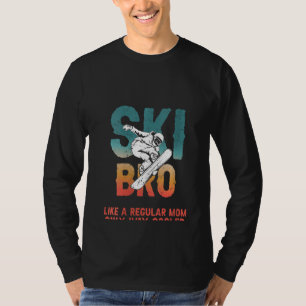 Camiseta Womens Esquí Hermano Divertido Montaña Esquí Esquí