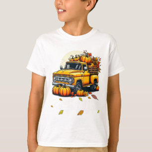 Camiseta Women's Fall Y'all Pumpkin Truck Autumn Tree He