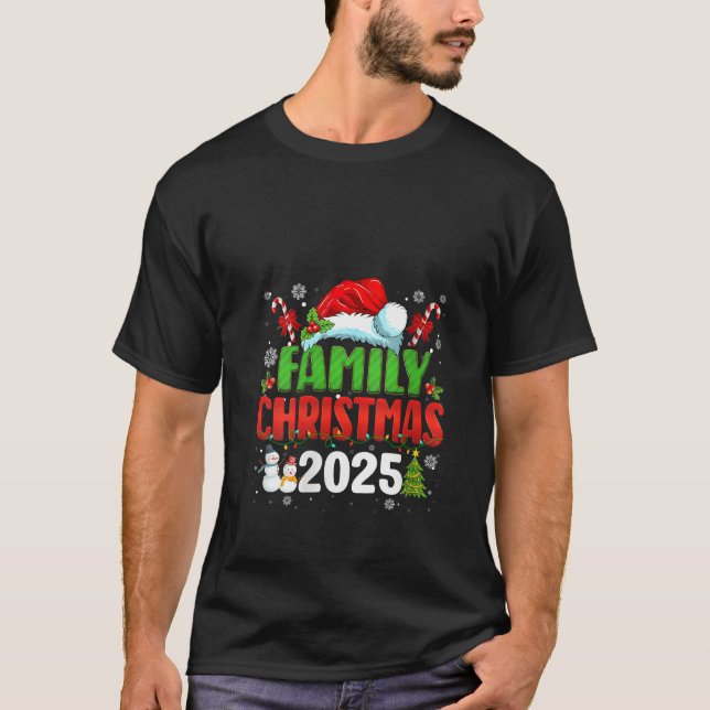 Camiseta Womens Family Christmas 2025 Matching Outfit Santa (Anverso)
