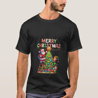 Camiseta Womens Family Matching Santa Elf squad Decorating 