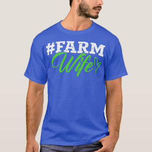 Camiseta Womens Farm Wife Tractro Agriculture Farmer Field
