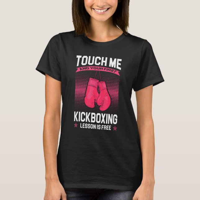 Camiseta Women's First Lesson Is Free Kickboxing (Anverso)