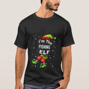 Camiseta Womens Fishing Elf Matching Family Group Christmas