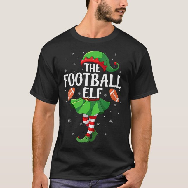 Camiseta Womens Football Elf Christmas Girls Women Elf Squa (Anverso)