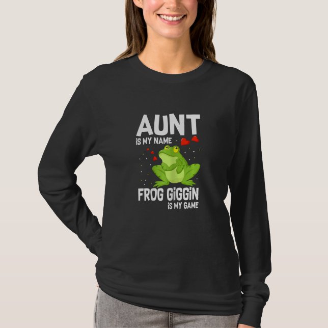 Camiseta Womens Frog Catching For Bullfrog Hunter and Frog  (Anverso)