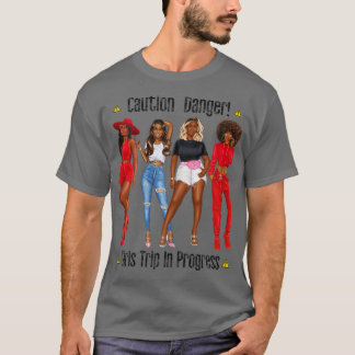 Camiseta Womens Funny Black Girls Trip Progress Summer Spri