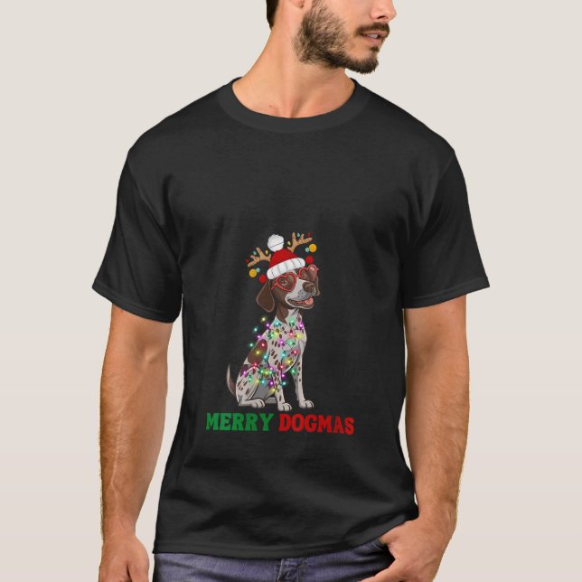 Camiseta Womens Funny Christmas German Shorthaired Pointer  (Anverso)