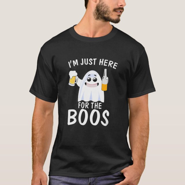 Camiseta Womens Funny Halloween Tee I'm Just Here For The B (Anverso)