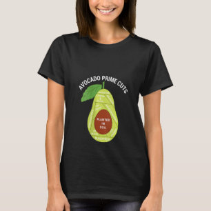 Camiseta Womens Funny Vegan Avocado Prime Cuts Guacamole Av