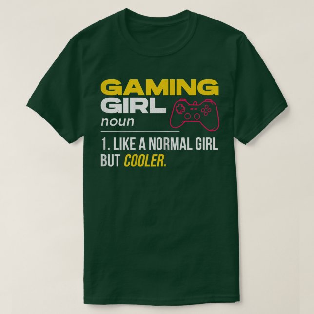 Camiseta Womens Gaming Girl Noun Definition Video Game Play (Diseño del anverso)