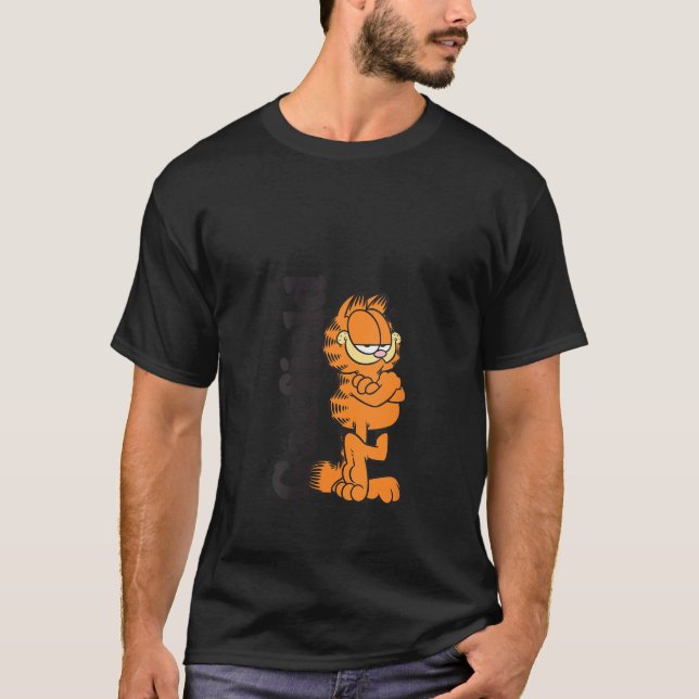 Camiseta Womens Garfield se inclina contra el Personalizado (Anverso)