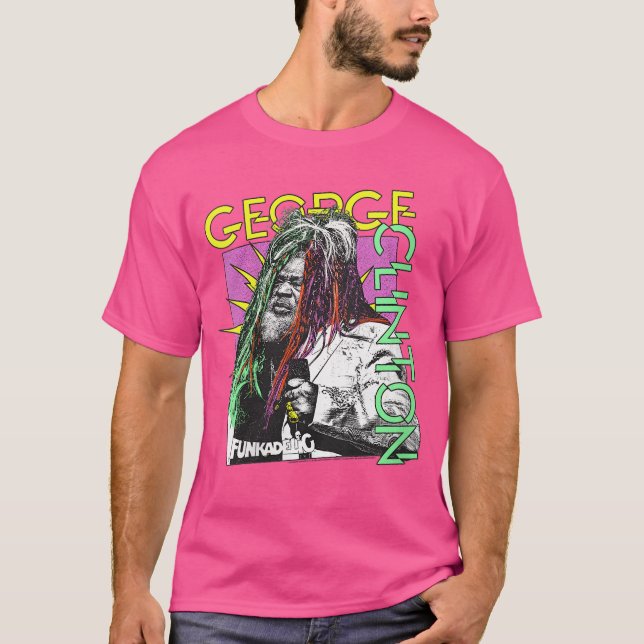 Camiseta Womens George Clinton Funkadelic Comic Burst VNeck (Anverso)