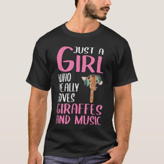 Camiseta Womens Gift Just A Girl Who Really Loves Giraffes 