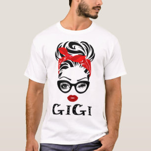 Camiseta Womens GIGI Wink Eye Woman Face Gift for GIGI Gran