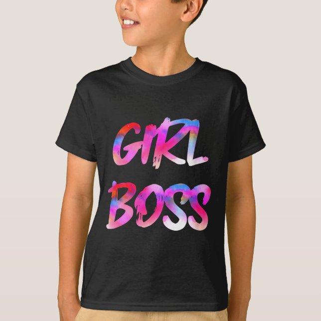 Camiseta Womens Girl Boss V-neck  (Anverso)