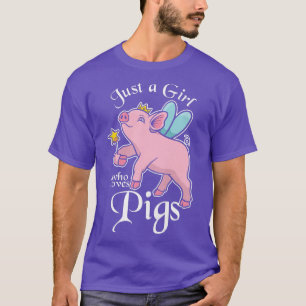 Camiseta Womens Girl Pigs Lover Farmer Girl Premium