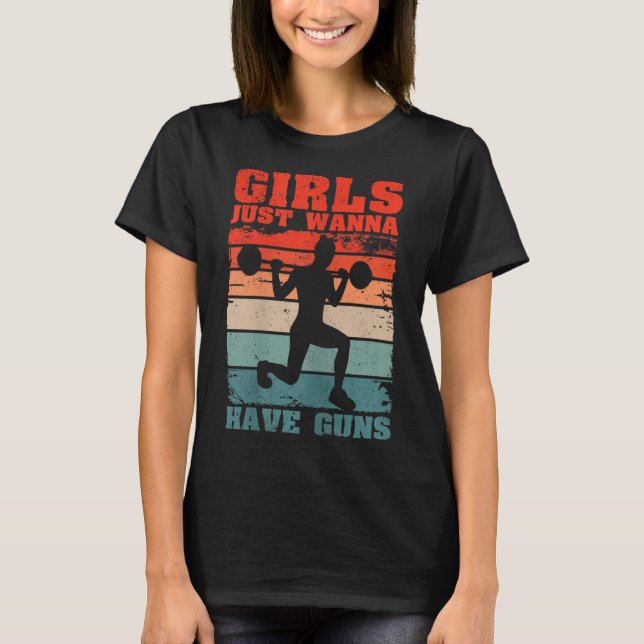 Camiseta Womens Girls Just W Have Guns Funny Workout Girl G (Anverso)
