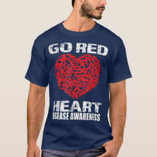 Camiseta Womens Go Red For Heart Health Awareness Month 202