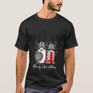 Camiseta Womens God Jul Merry Christmas Nordic Gnome Viking