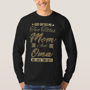 Camiseta Womens God Me Ed Dos Títulos Mamá Oma Melanin Leop